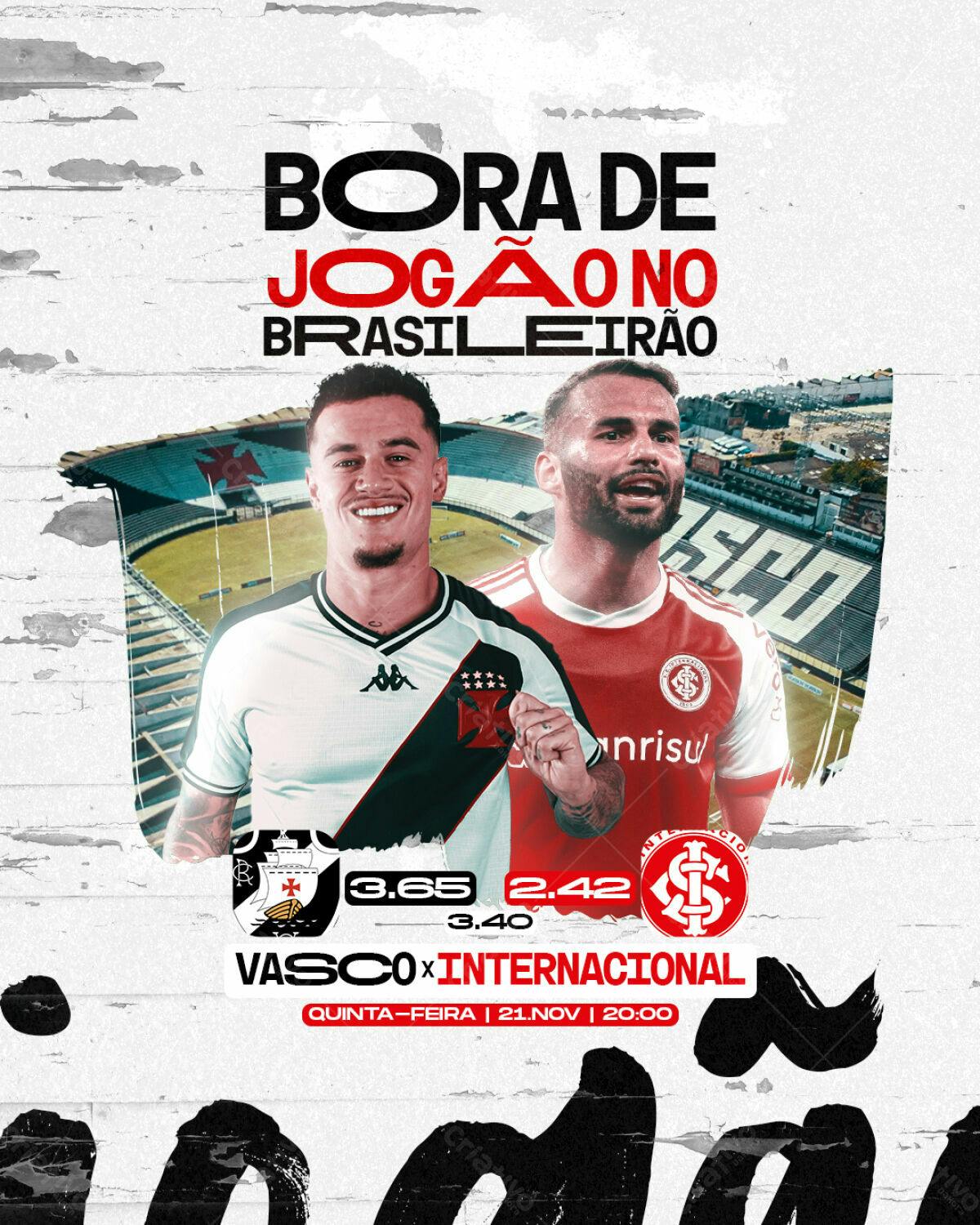 Flyer para Jogo Vasco x Internacional PSD Editável