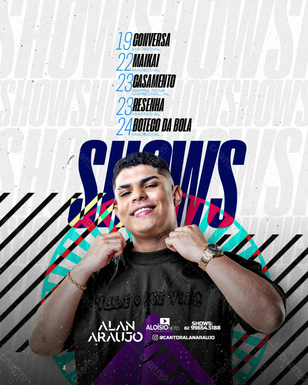 Flyer Shows Alan Araújo PSD Editável