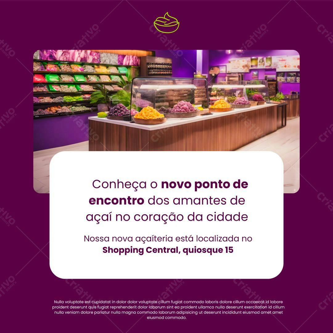 Flyer para Açaíteria PSD Editável