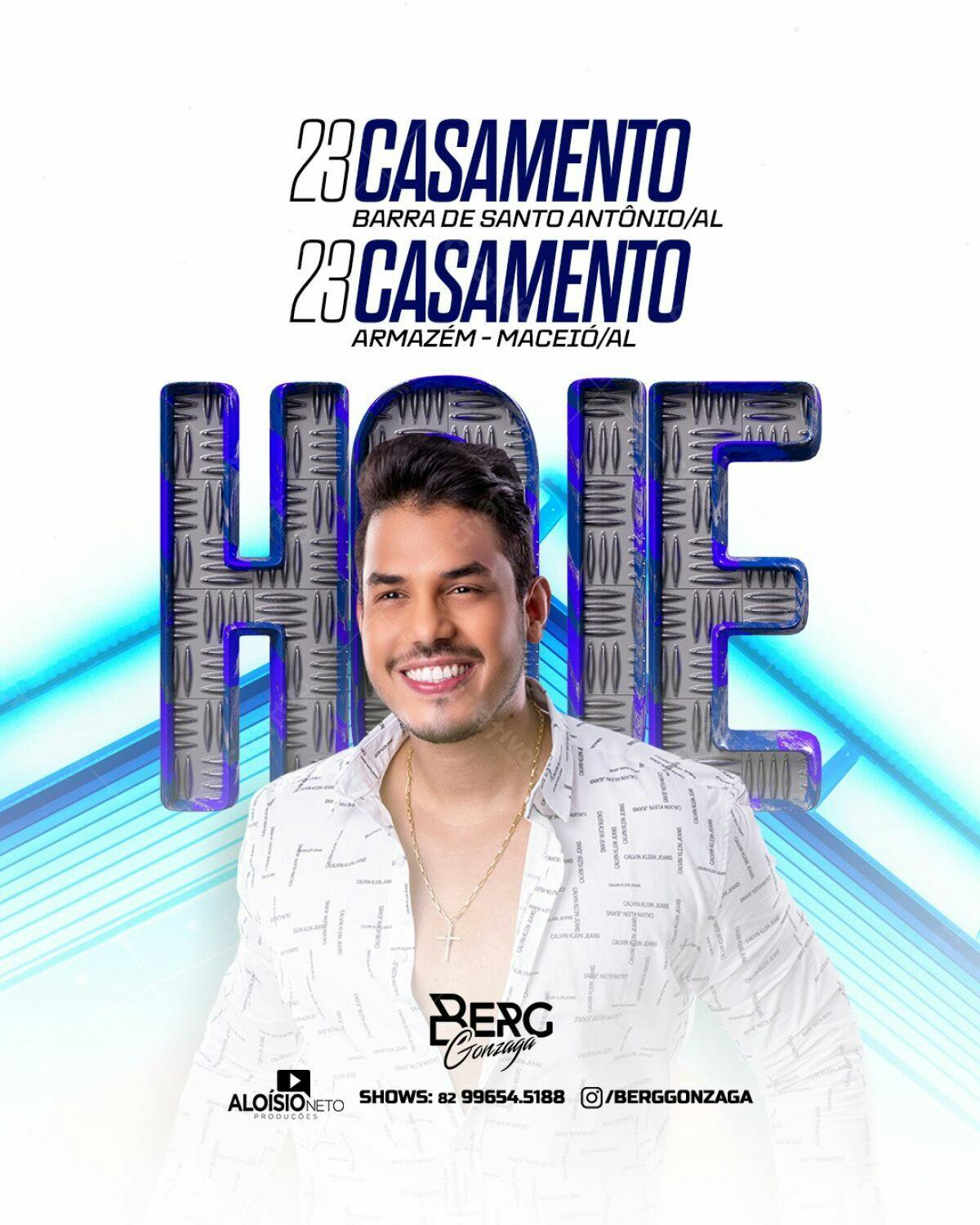Flyer para Casamento Berg Gonzaga PSD Editável