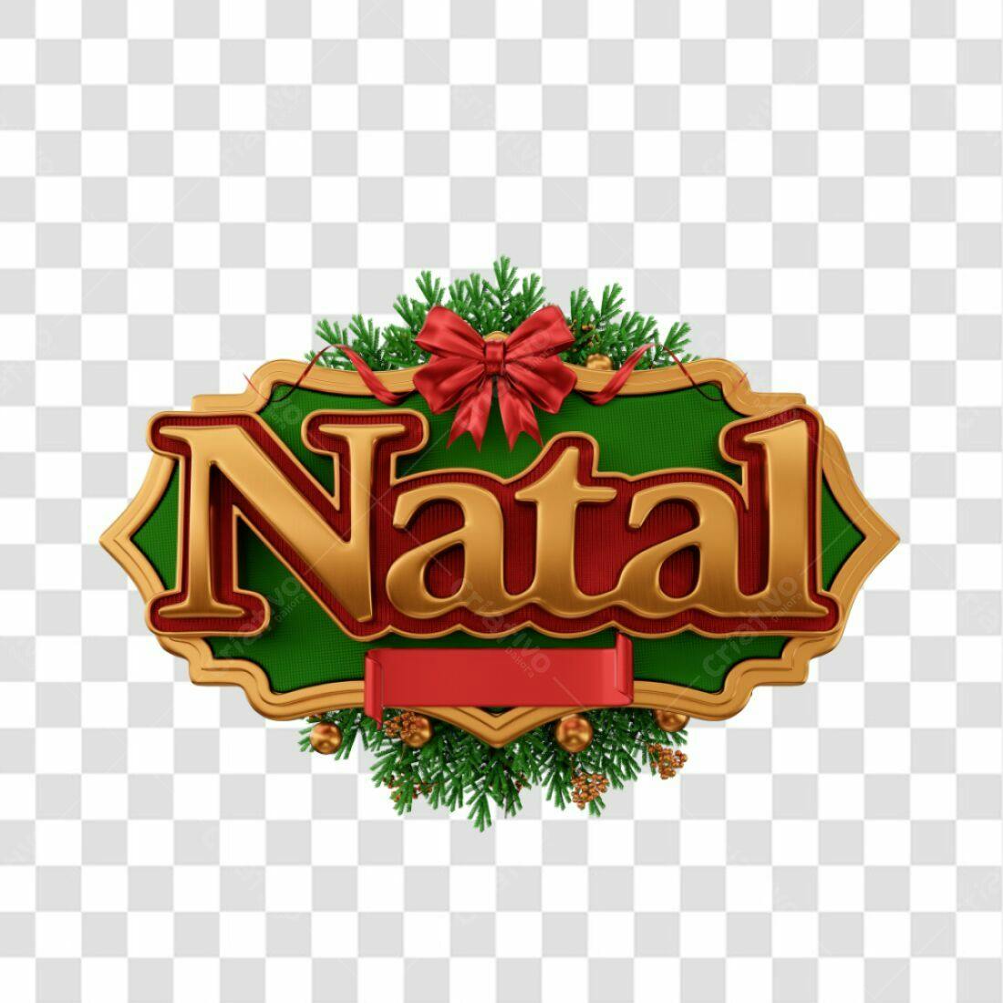 Selo Natalino PNG com fundo transparente