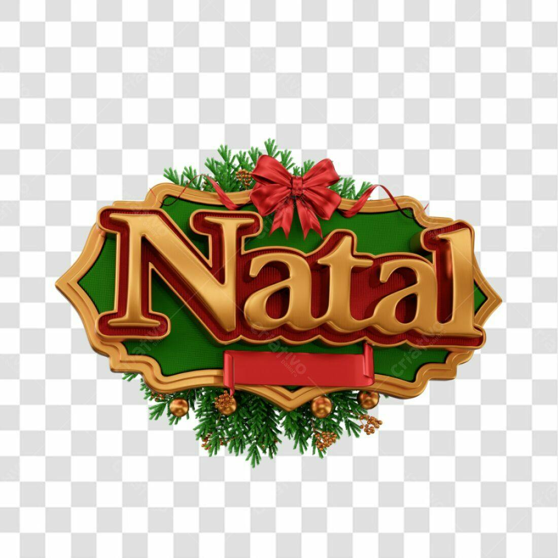 Selo Natalino PNG com fundo transparente