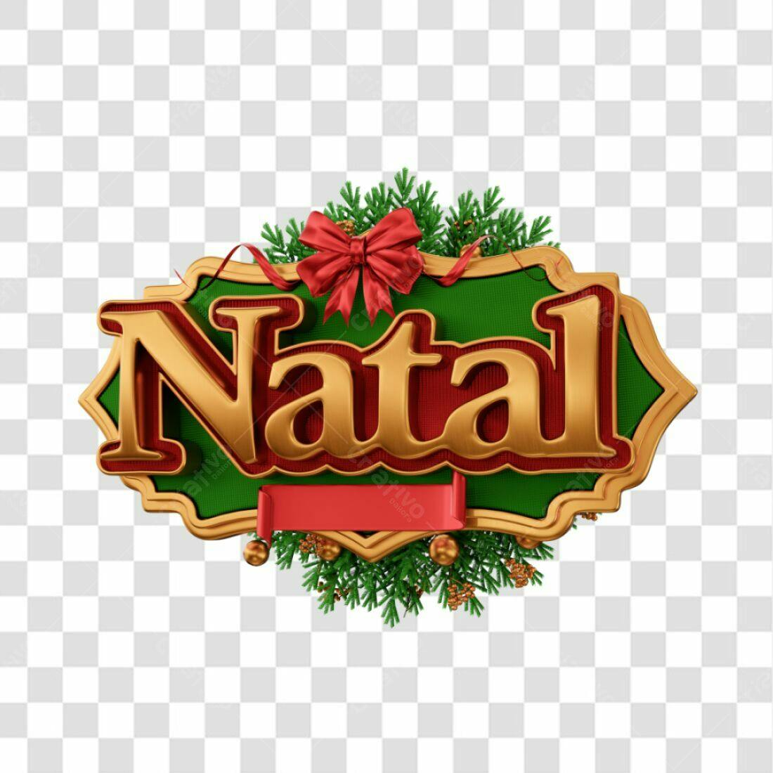 Selo Natalino PNG com fundo transparente