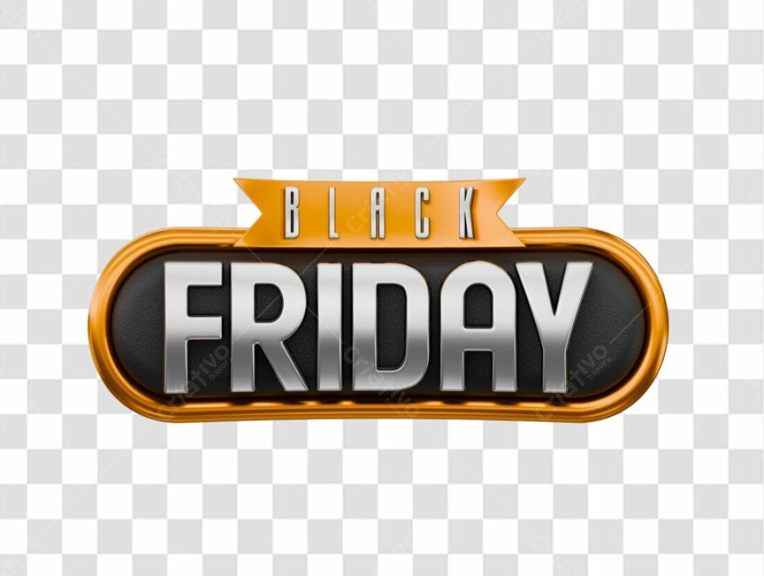 Banner Black Friday PNG com fundo transparente