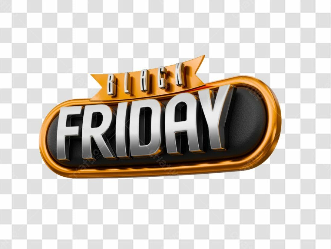 Selo Black Friday PNG com fundo transparente