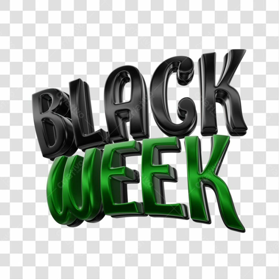 Banner Black Week PNG com fundo transparente