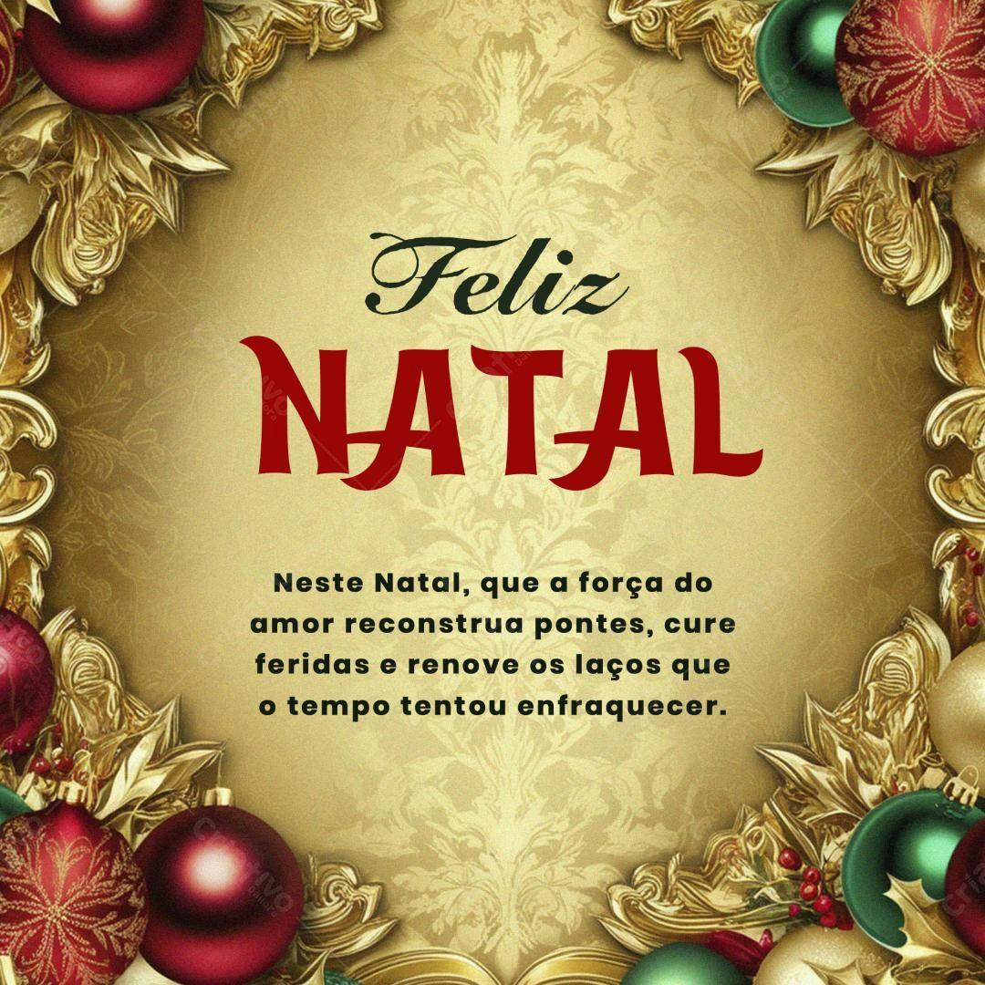 Postagem Feliz Natal PSD Editável