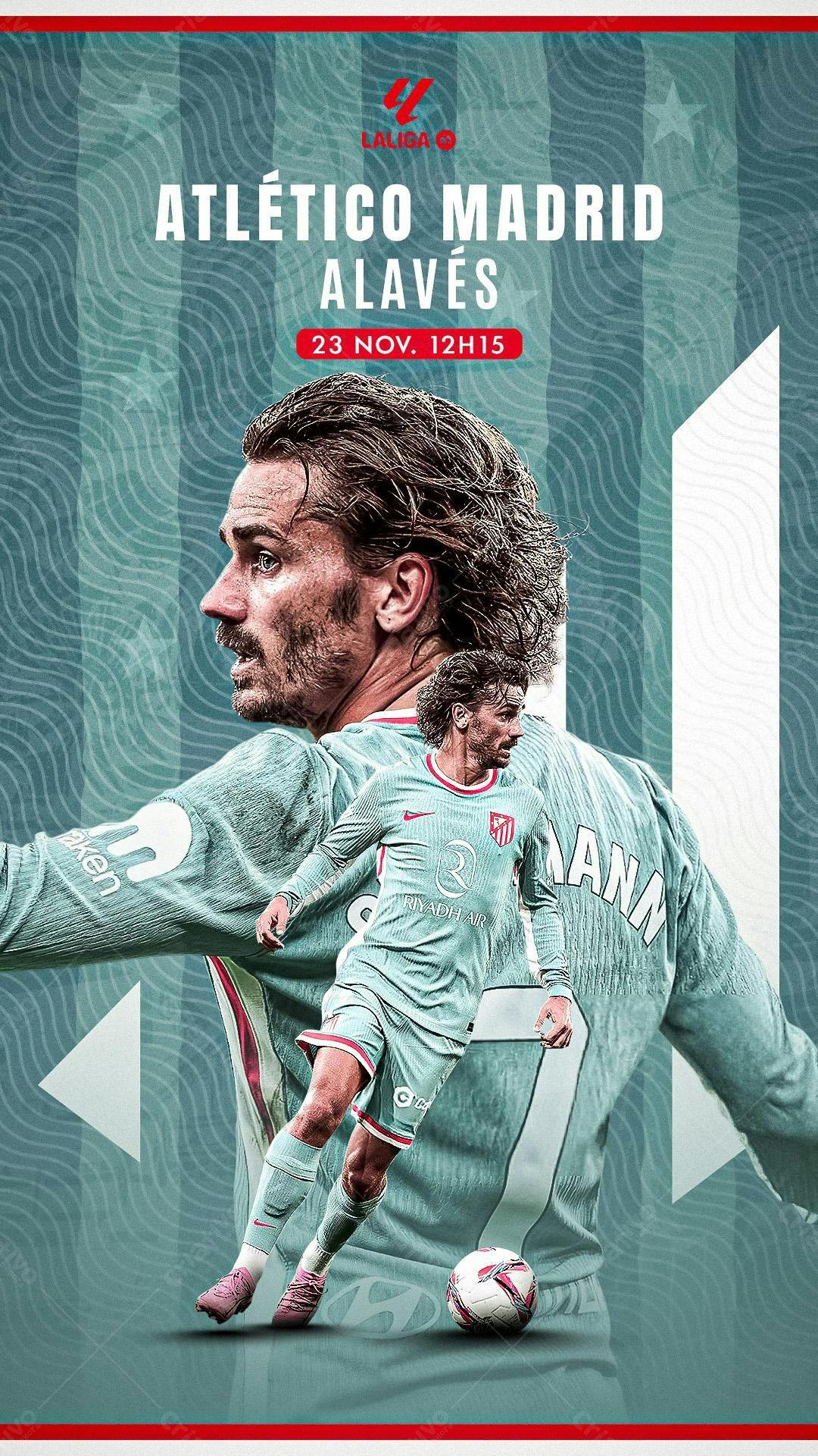Flyer Atlético de Madrid x Alavés PSD Editável