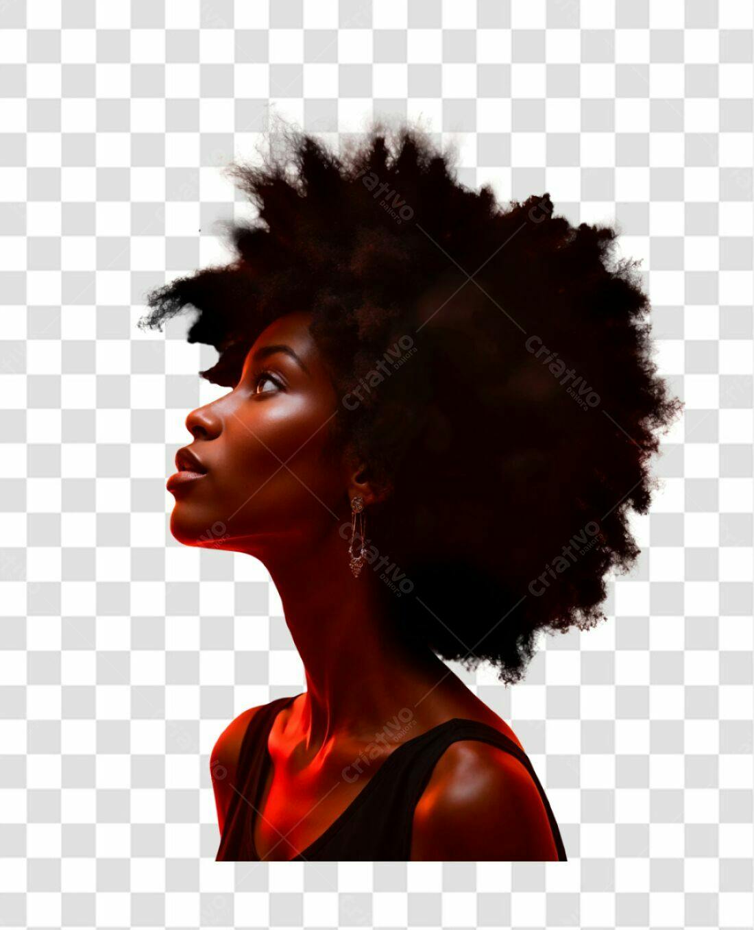 Imagem PNG com fundo transparente Mulher Afro com cabelo crespo