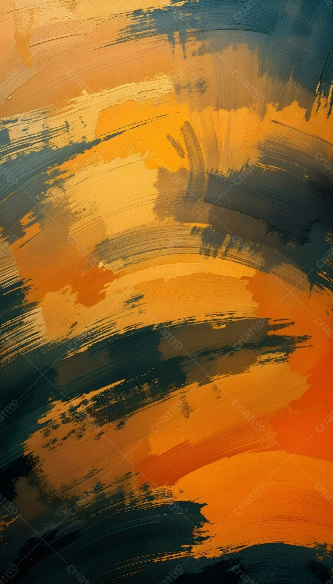 Textura Abstrata tons laranja e verde escuro