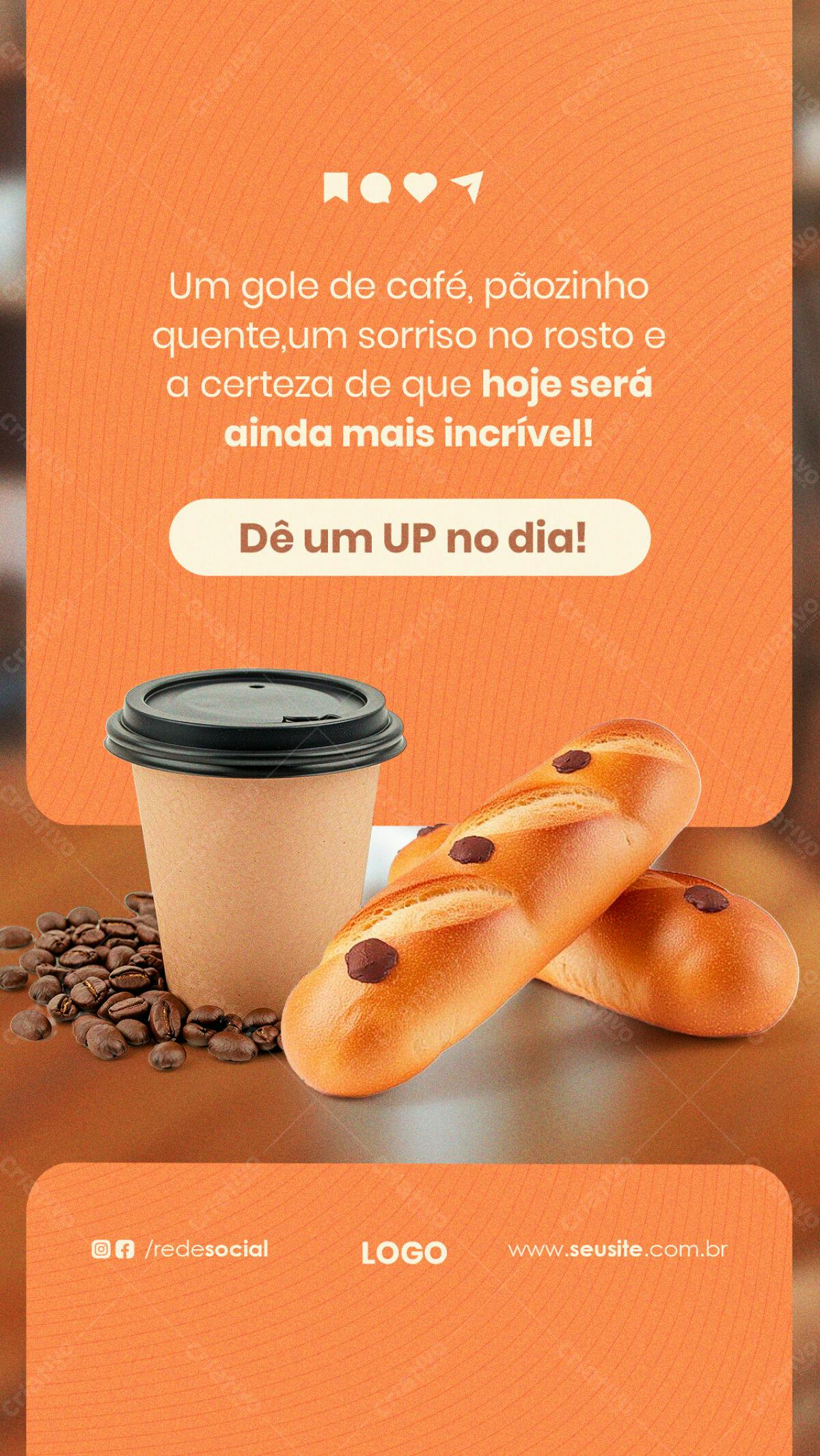 Post para Redes Sociais Padaria PSD Editável