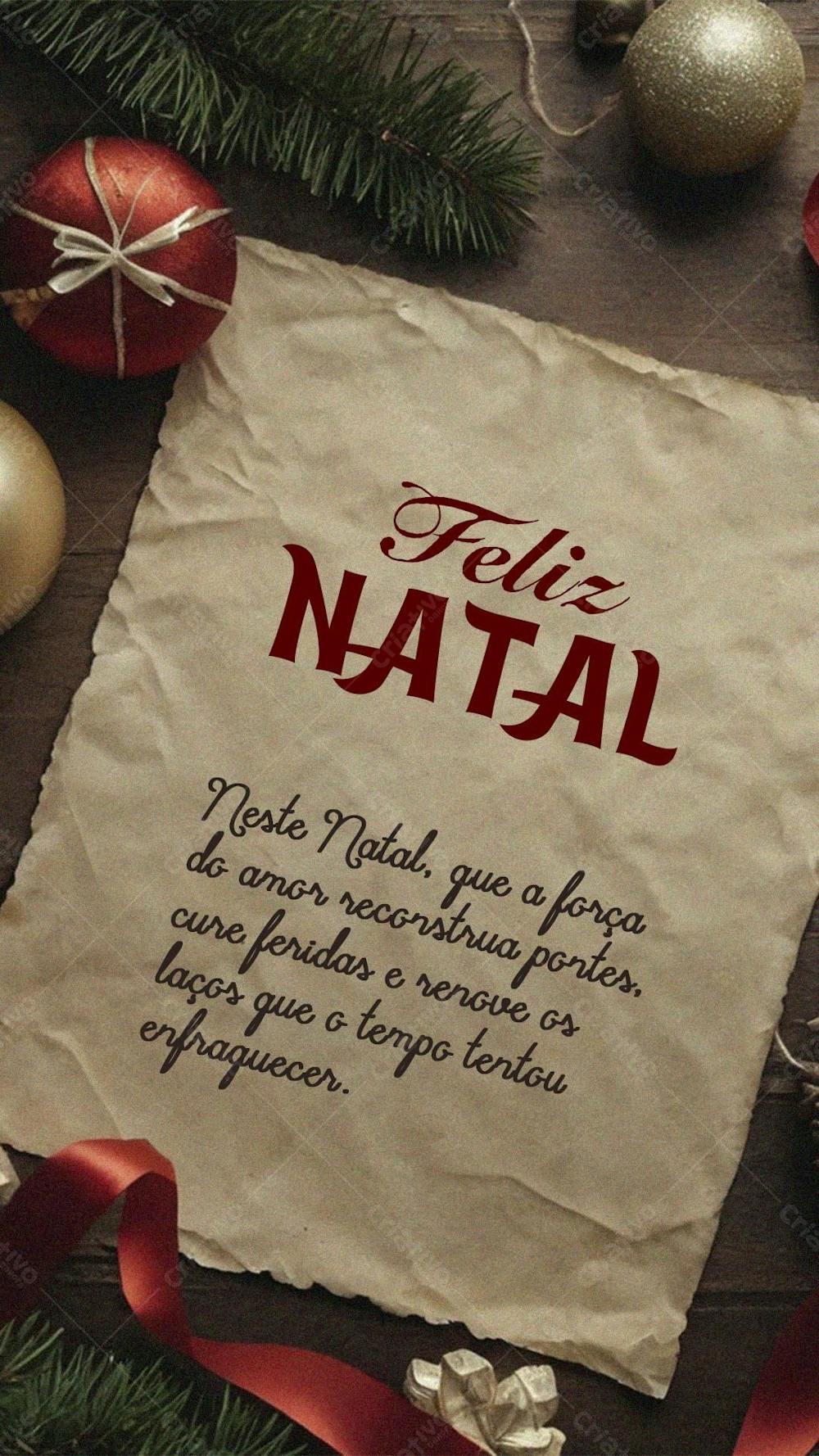 Carta De Comemoração De Natal 