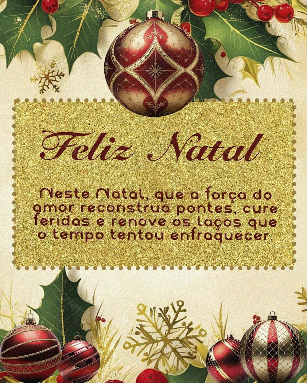 Cartaz De Felicitação Natalina