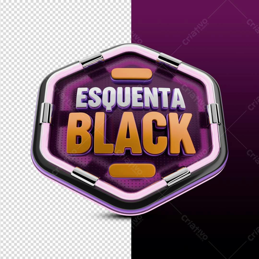 Badge Esquenta Black Friday PSD Editável