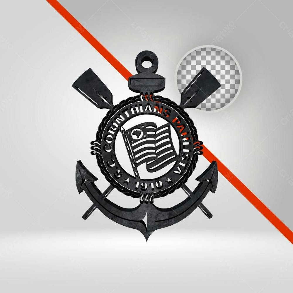 Corinthians Símbolo 3D, Esporte, Ícone Time 