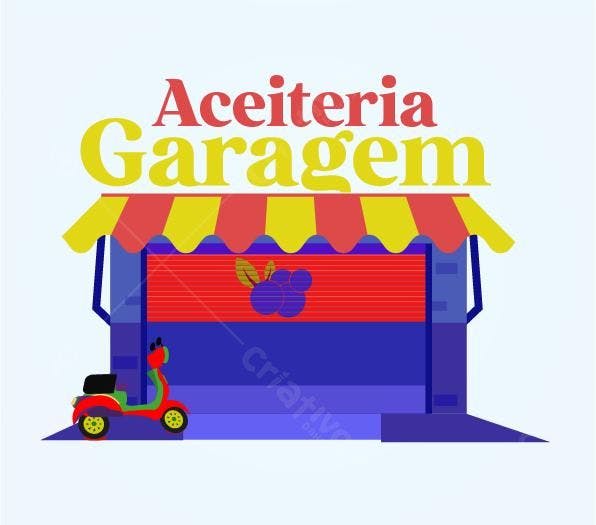Logotipo vetorial Aceiteria Garagem estilo Flat Design
