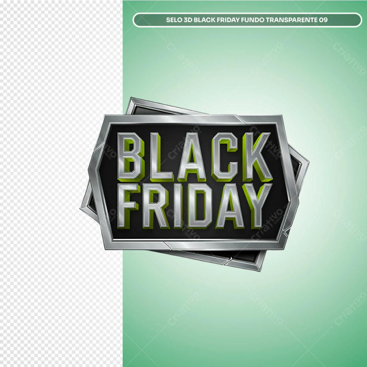 Selo Black Friday 3D PSD Editável