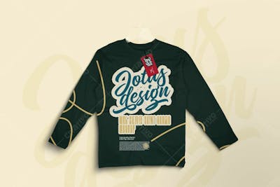 Full Sleaves T Shirt Realistic Highly Rendered Mockup