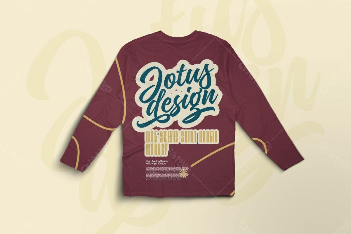 Camiseta Manga Longa PSD Editável