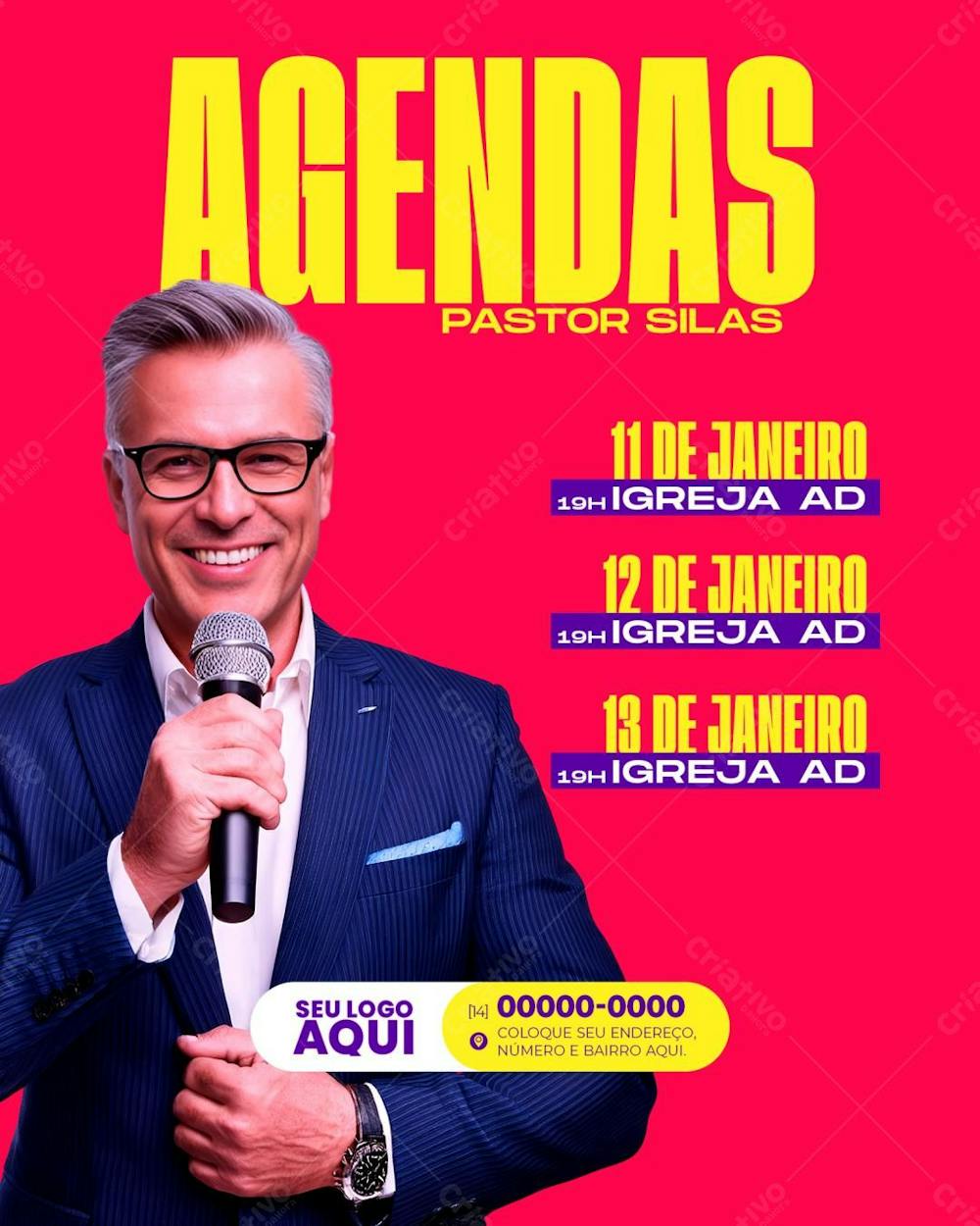 Agendas Mensal Pastor Silas Rosa