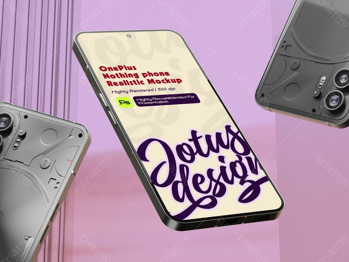 Mockup OnePlus Nothing Phone PSD Editável