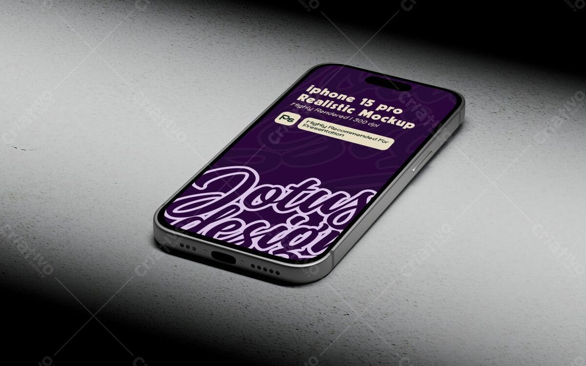 Mockup iPhone 15 Pro PSD Editável