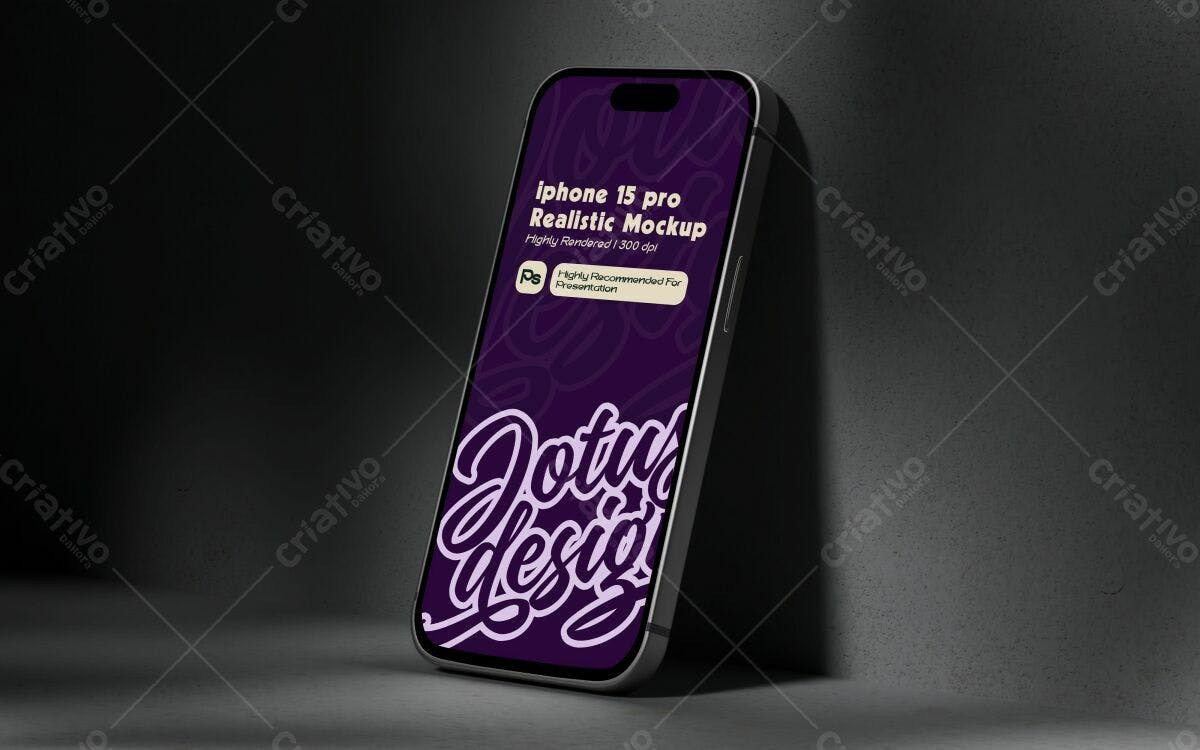 Mockup iPhone 15 Pro PSD Editável