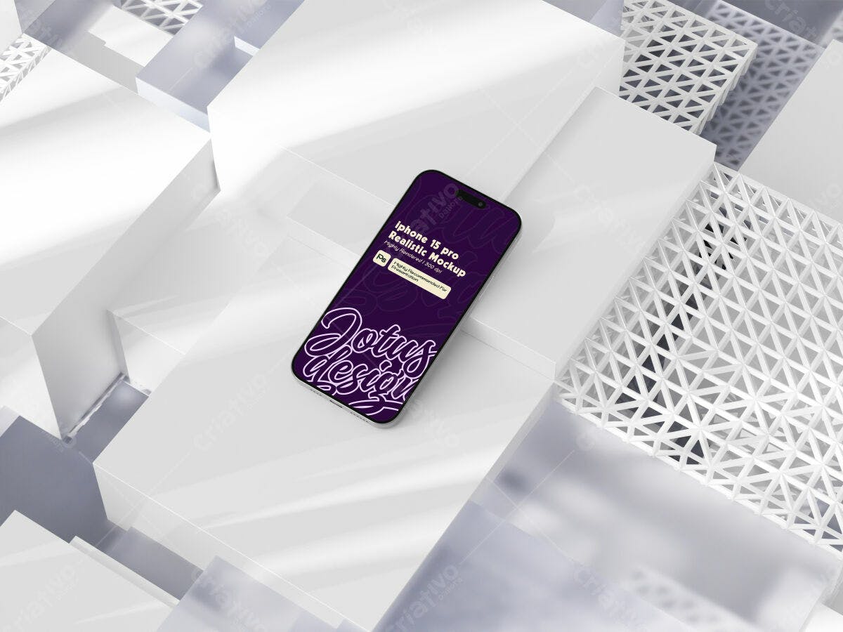 Mockup iPhone 15 Pro PSD Editável