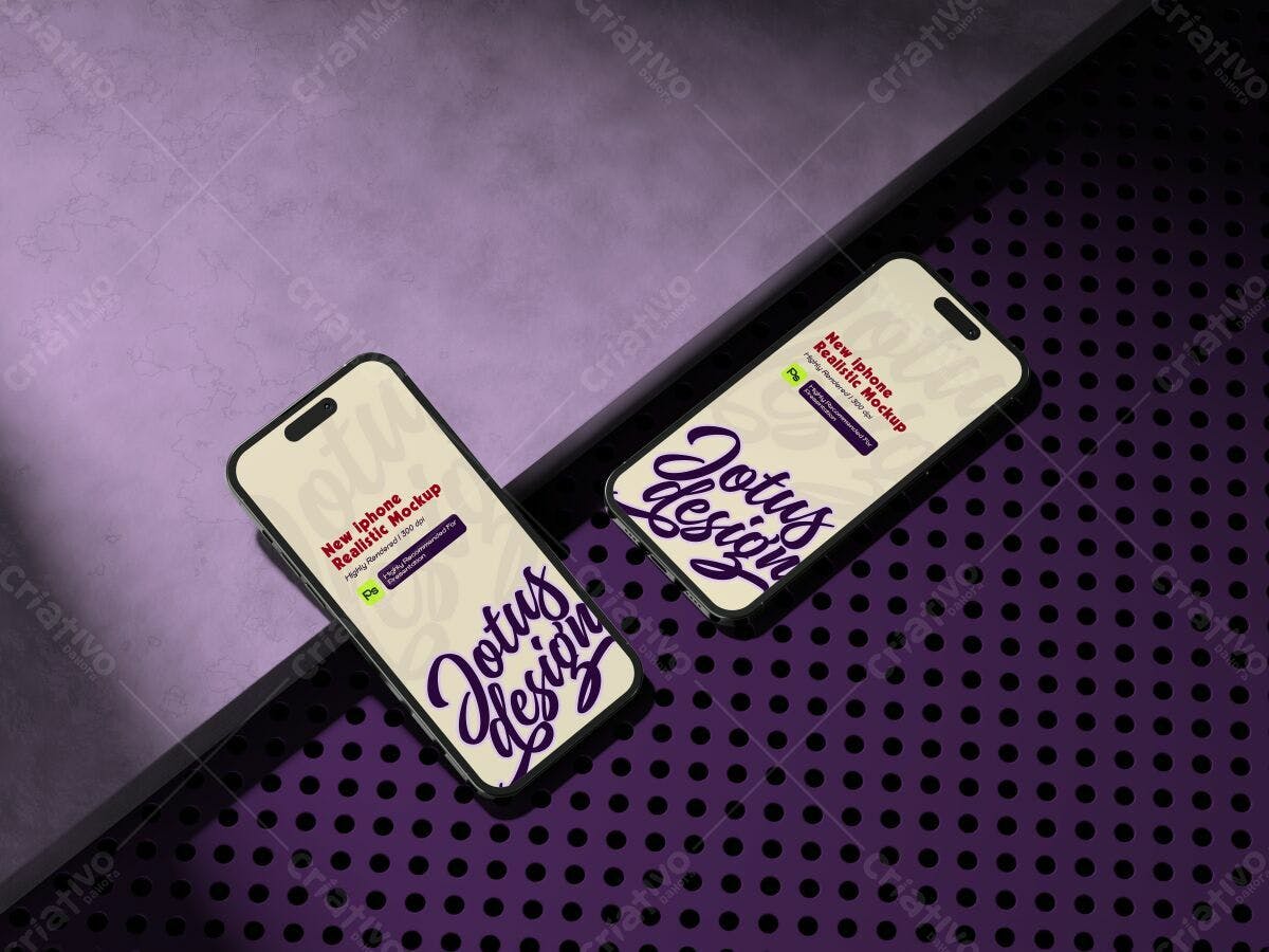 Mockup de Iphone para Apresentação de Design PSD Editável