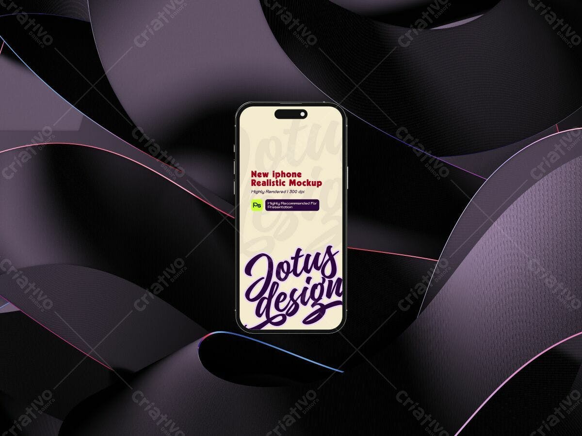 Mockup de iPhone para Apresentação PSD Editável