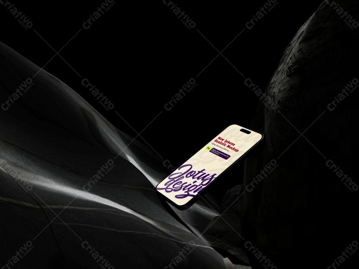 Mockup de iPhone para Apresentação de Aplicativo PSD Editável