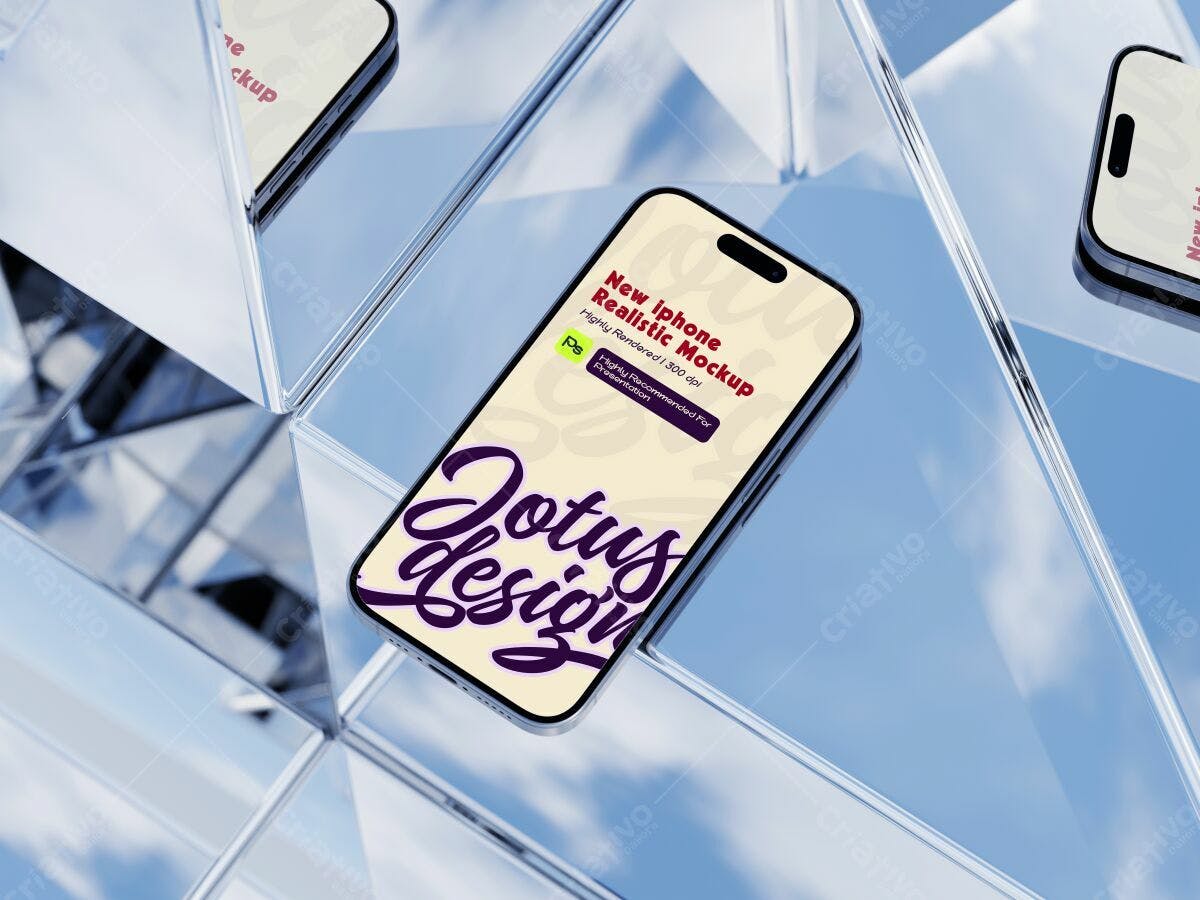 Mockup de iPhone para Apresentação PSD Editável