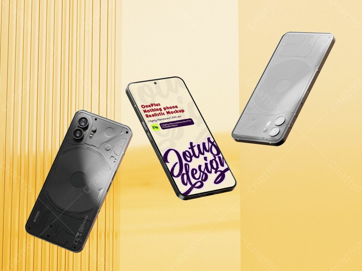 Mockup OnePlus Nothing Phone PSD Editável