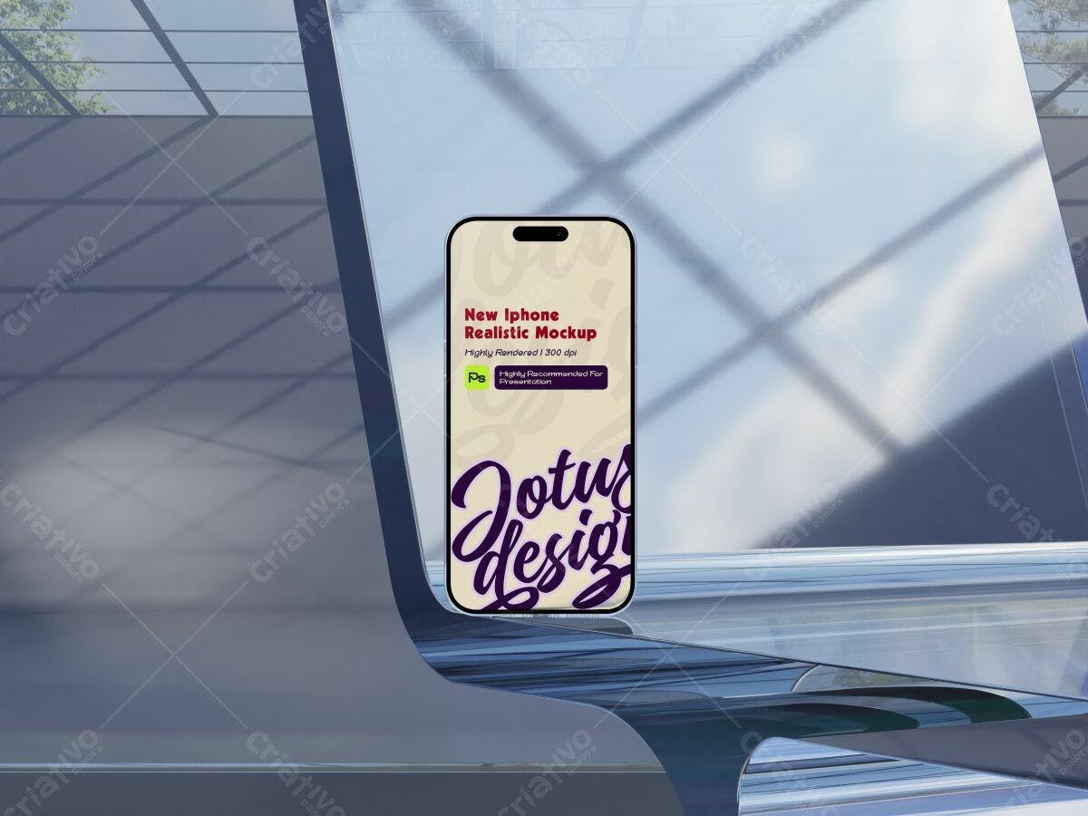Mockup de iPhone para Apresentação PSD Editável