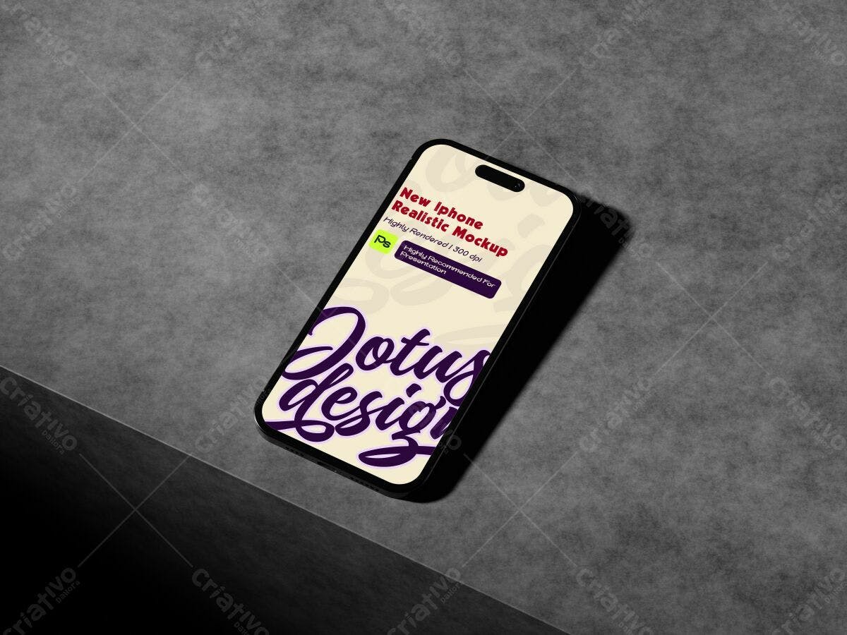 Mockup iPhone para Apresentação PSD Editável