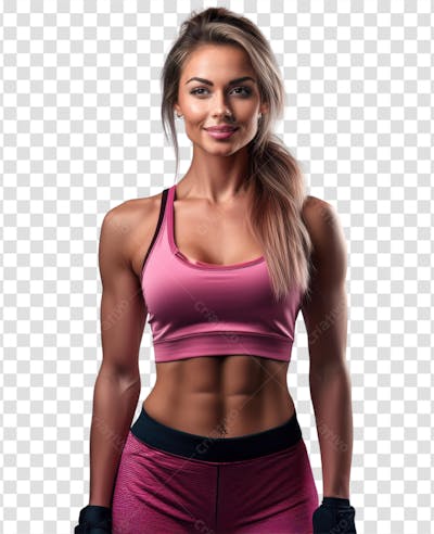 Mulher Loira Com Corpo Atlético De Academia Ersonal Trainer