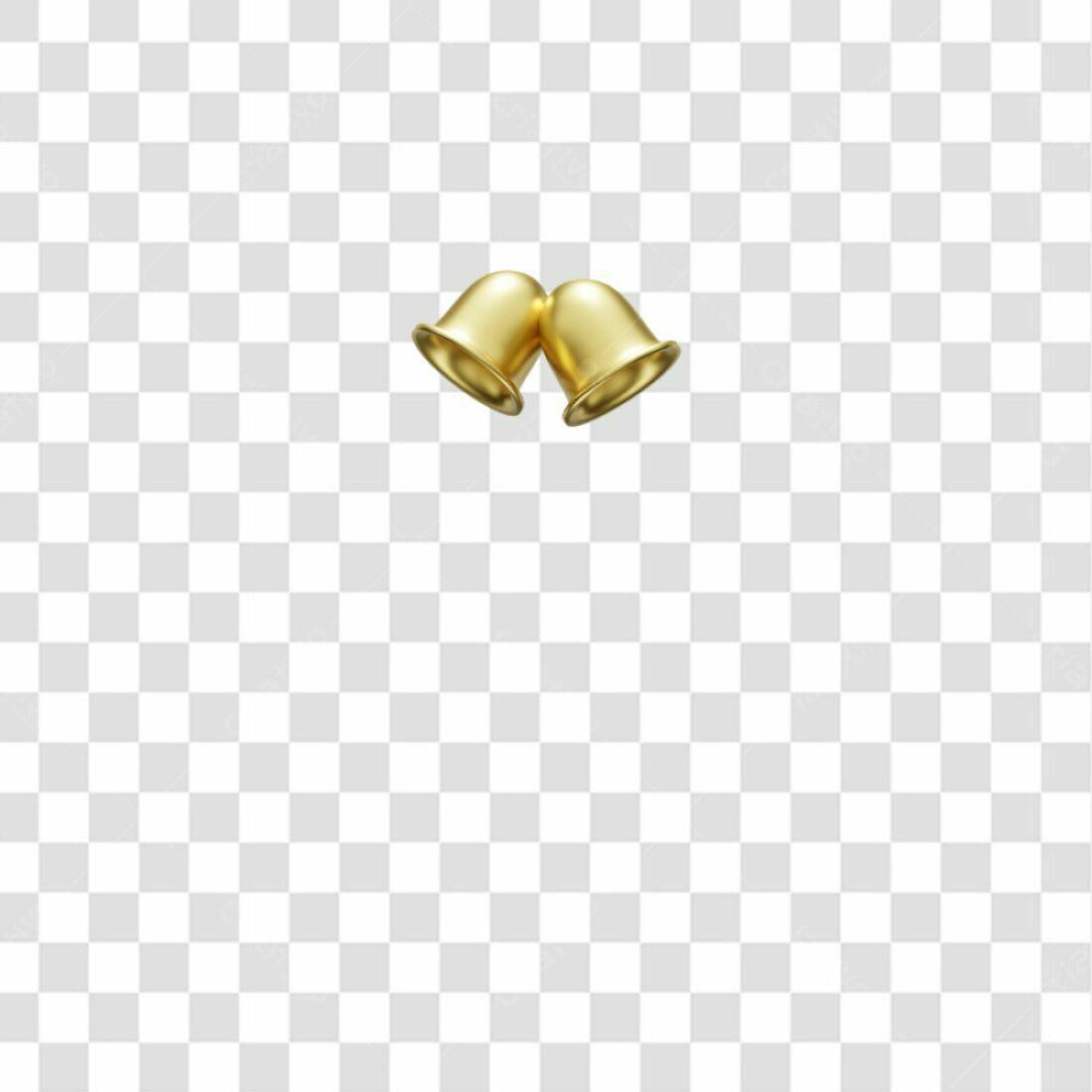 Icone Natal Sino Dourado PNG com fundo transparente