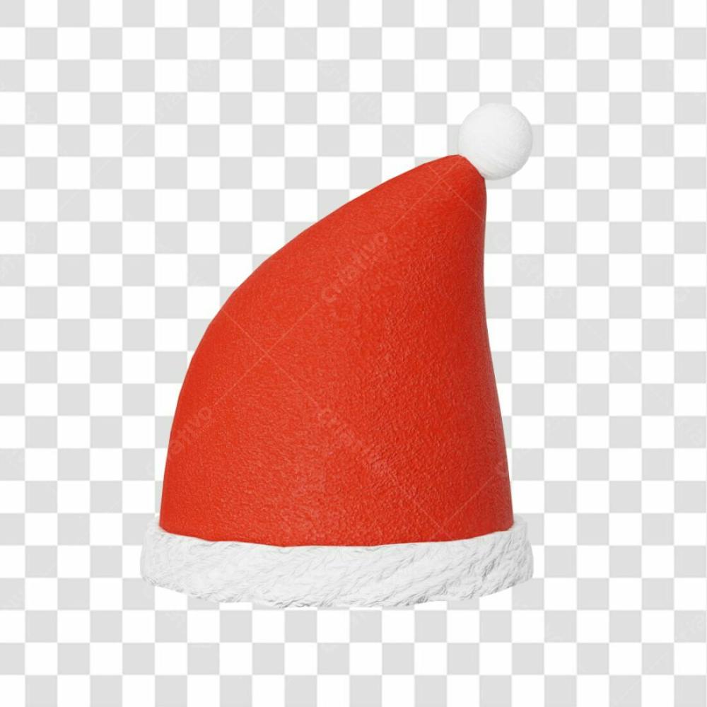 Gorro Papai Noel 3D Sem Fundo Render Natal Christmas