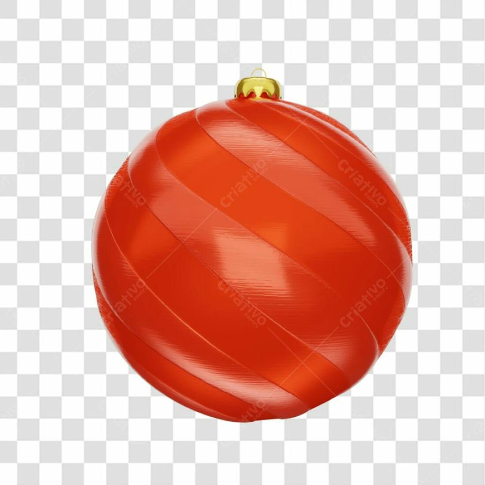 Bola Ornamento Árvore 3D Sem Fundo Render Natal Christmas