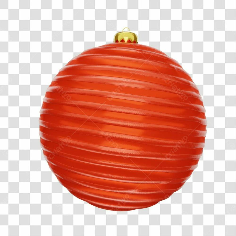 Bola Ornamento Árvore 3D Sem Fundo Render Natal Christmas