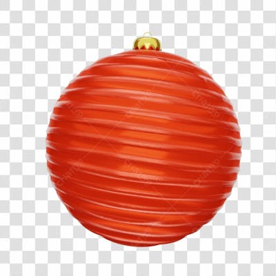 Bola Ornamento Árvore 3D Sem Fundo Render Natal Christmas