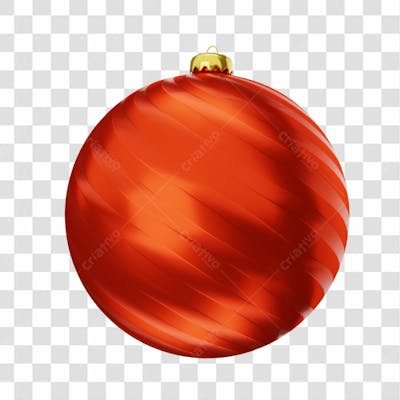 Bola Ornamento Árvore 3D Sem Fundo Render Natal Christmas