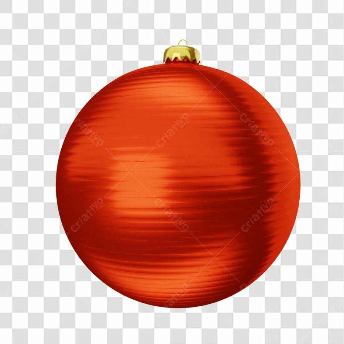 Enfeite Natalino Vermelho PNG com fundo transparente