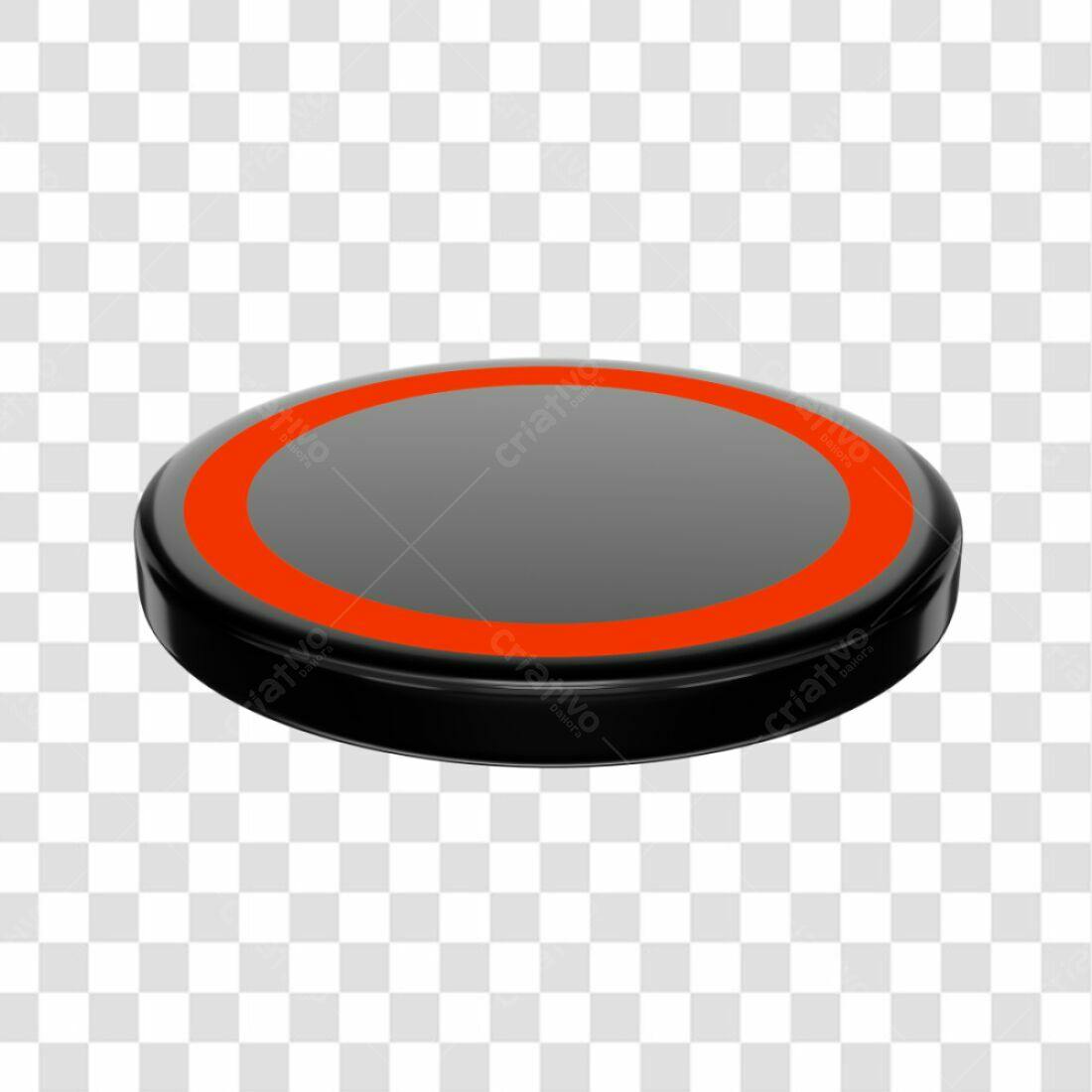 Icone Circular Preto e Laranja PNG com fundo transparente