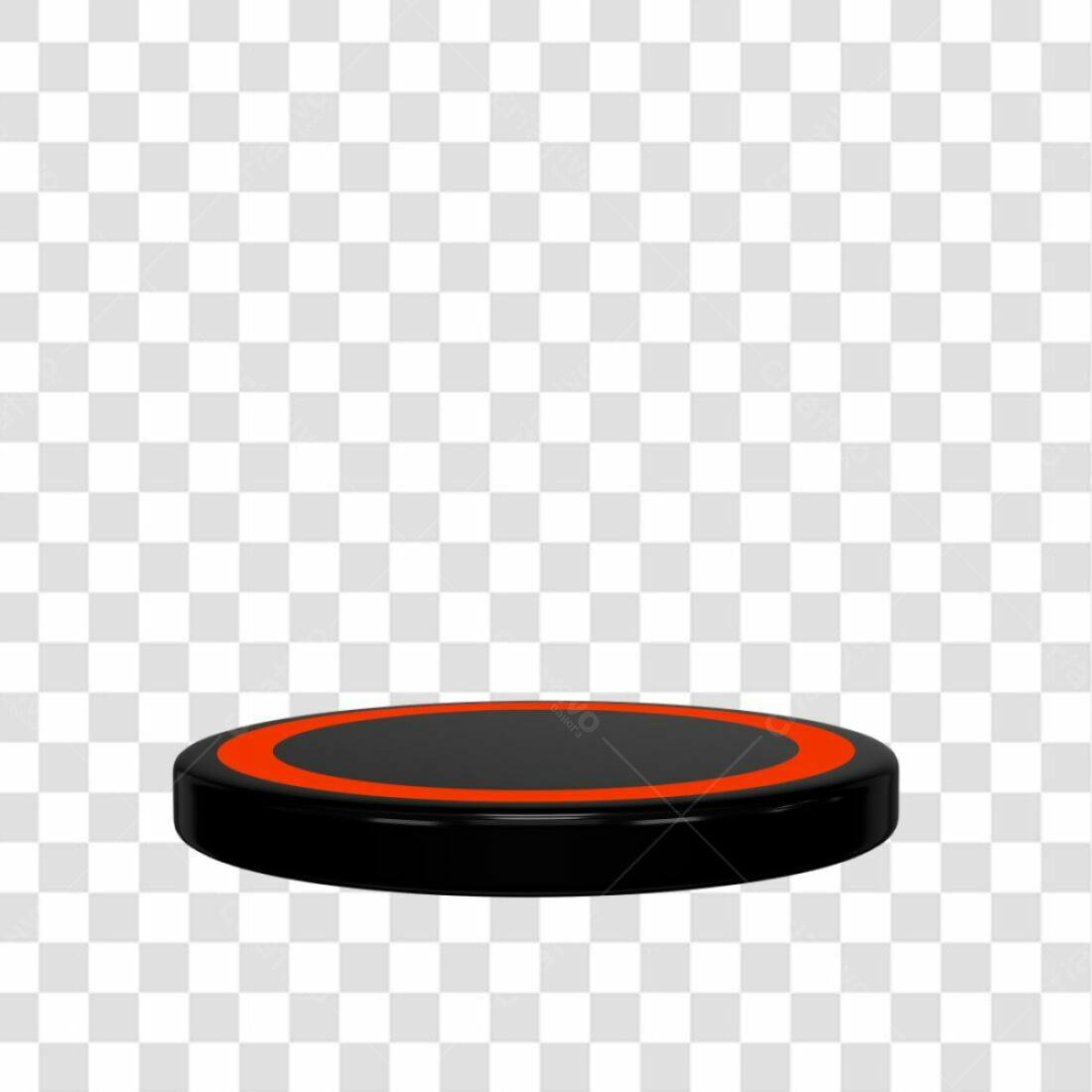Icone de plataforma circular preto e laranja PNG com fundo transparente