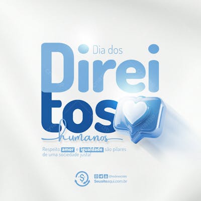 Dia Internacional Dos Direitos Humanos 10 De Dezembro Social Media Psd Editável