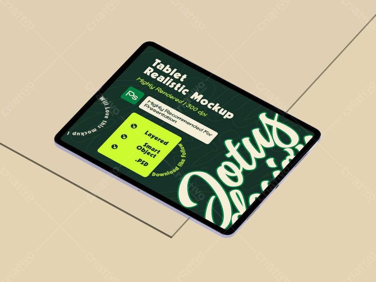 Mockup de Tablet Realista PSD Editável