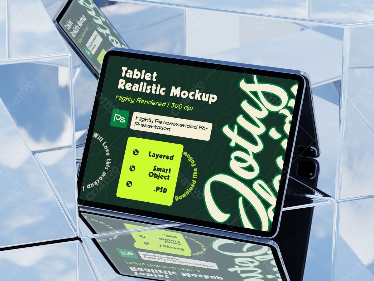 Mockup de Tablet Realista PSD Editável