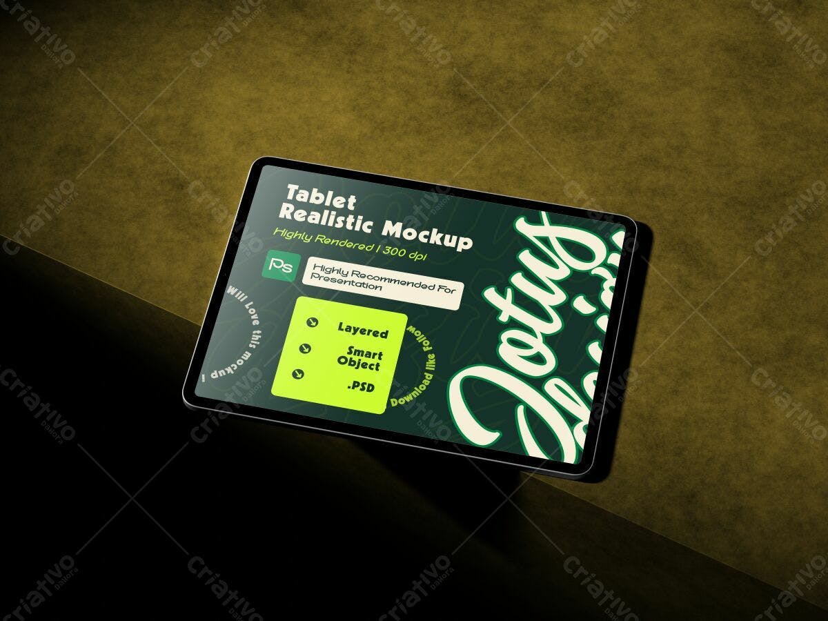 Mockup de Tablet Realista PSD Editável