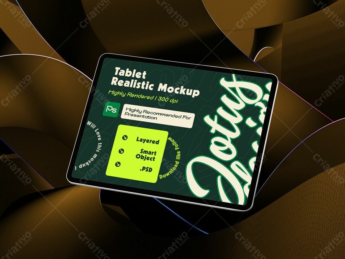 Mockup de Tablet Realista PSD Editável
